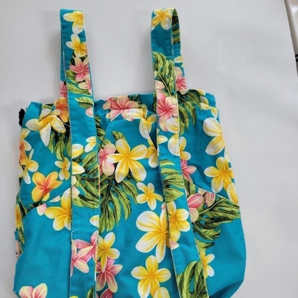Hawaiian Accent Hobo Backpack Bucket Bag EUC - Picture 5 of 10